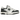 New Balance 550 White Dark Green sneakers, set fra siden, med hvid læderoverdel, mørkegrønne detaljer og klassisk N-logo på siden