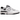 New Balance 550 White Black sneakers i en klassisk vinklet profilvisning med hvidt læder, sort N-logo og en gummi-ydersål.