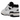 New Balance 550 White Black sneakers i en flot profilvinkel, der fremhæver det hvide læderdesign, sorte logo-detaljer og den klassiske flade sål.
