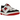 New Balance 550 White Red Black sneakers set fra siden med hvid læderoverdel, røde detaljer, sort logo og en klassisk hvid sål