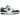 New Balance 550 White Green Black sneakers i profil med hvid læderoverdel, grønne detaljer, sort logo og hvid gummisål