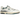 New Balance 550 New Spruce Mini Logo sneakers i vinklet profil med hvid læderoverdel, grønne detaljer, hvid mellemsål og perforeret side.