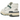 New Balance 550 New Spruce Mini Logo sneakers set fra siden med hvid læderoverdel, grønne detaljer og klassisk perforeret sidepanel