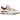 New Balance 550 Vintage Pack Team Red sneakers set fra siden med hvid læderoverdel, røde detaljer, klassisk 'N' logo og gulnet vintage-ydersål.