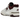 New Balance 550 Burgundy Cyan sneakers i en vinklet profilvisning med hvide læderdetaljer, bordeaux detaljer og en tydelig New Balance logo på siden.