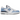 New Balance 550 White Carolina Blue sneakers i profil, udført i hvidt læder med lyseblå detaljer, perforerede paneler og klassisk hvid sål