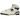 New Balance 650R Aime Leon Dore White Navy sneakers i profil med hvid læderoverdel, navy detaljer, perforerede sider og hvid ydersål