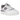 New Balance 550 White Ice Wine sneakers set fra siden i en hvid læderkonstruktion med mørkerøde logo-detaljer og en klassisk gummisål