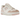 New Balance 550 White Pink sneakers i sideprofil med hvid læderoverdel, lyserøde detaljer og klassisk N-logo på siden
