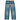 Broken Planet Denim Jeans Blue sneakers front view showing raw indigo blue wash, relaxed fit, classic five-pocket layout and detailed branding.
