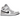 Air Jordan 1 Mid Light Smoke Grey sneakers sideprofil i grå og hvide læderpaneler med sort Nike Swoosh logo og klassisk snørelukning.