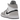 Air Jordan 1 Mid Light Smoke Grey sneakers set fra siden med hvide og grå læderpaneler, sort Swoosh og hvid sål med matchende snørebånd