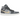Air Jordan 1 Mid Grey Onyx sneakers set fra siden med grå læderpaneler, hvide snørebånd, hvid mellemsål og sort Nike swoosh-logo.