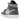 Air Jordan 1 Mid Grey Onyx sneakers set fra siden med grå læderoverdel, hvid mellemsål og sort ikonisk Swoosh-logo på siden