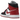 Air Jordan 1 Mid Alternate Bred Toe sneakers i profil, der viser rød læder-tåkappe, sorte sidepaneler, hvid mellemsål og rød ydersål