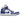 Air Jordan 1 Mid Kentucky Blue sneakers set fra siden med hvide læderpaneler, kongeblå detaljer og klassisk sort Jordan-logo ved hælen.