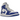 Air Jordan 1 Mid Kentucky Blue sneakers set fra siden med hvid læderbase, blå overlejringer, matchende blå snørebånd og hvid mellemsål