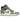 Air Jordan 1 Mid Jade Smoke sneakers i sideprofil med grå og grøn læderoverdel, hvide snørebånd, gummisål og sort Swoosh-logo på siden