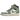 Air Jordan 1 Mid Jade Smoke sneakers i en klassisk vinklet profilvisning med grønne læderdetaljer, hvid base og ikonisk Swoosh-logo