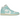 Air Jordan 1 Mid Light Dew sneakers set fra siden med hvide og mintgrønne læderpaneler, sort Swoosh-logo og hvid sål.