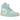 Air Jordan 1 Mid Light Dew sneakers set fra siden i en pastelgrøn farvekombination med hvid midtersål, læderdetaljer og ikonisk sort swoosh