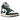 Air Jordan 1 Mid Oxidised Green sneakers sideprofil med hvid læderbase, grønne overlays og klassisk Air-sål med sort branding.