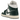 Air Jordan 1 Mid Oxidised Green sneakers i en vinklet profil med hvide læderpaneler, grønne detaljer, klassisk snøring og holdbar gummisål