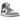 Air Jordan 1 Mid Diffused Blue sneakers i profilvisning med blåt og hvidt læderdesign, klassisk swoosh og hvid mellemsål med matchende sål.