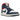 Air Jordan 1 Mid French Blue Gym Red sneakers sideprofil med hvide læderpaneler, blå detaljer, rødt swoosh og klassisk gummisål