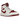 Air Jordan 1 Mid Reverse Chicago sneakers i en vinklet visning med hvide og røde læderpaneler, sort Swoosh-logo og klassisk snørelukning.