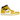 Air Jordan 1 Mid Vivid Sulfur sneakers vist i profil med en hvid og gul læderoverdel, klassisk swoosh og hvid mellemsål.