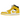 Air Jordan 1 Mid Vivid Sulfur sneakers set fra siden med hvid læderoverdel, gule paneler, sort swoosh og hvid mellemsål.