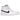 Air Jordan 1 Mid Barely Rose sneakers i sideprofil, med lyserøde læderpaneler, hvid mellemsål, sort swoosh og hvide snørebånd