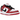 Nike SB Dunk Low Pro J-Pack Chicago sneakers i vinklet profil med hvid læderbase, røde overlag, sort swoosh og hvid mellemsål med gummiydersål.