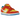 Nike SB Dunk Low Pro Bart Simpson sneakers i sideprofil med gult læder, rød overdel, blåt swoosh-logo og hvid mellemsål med gummisål
