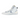 Nike Blazer Mid sacai White Grey sneakers set fra siden med lagdelt design, hvide læderdetaljer, grå ruskindspaneler og dobbelte swoosh-logoer.