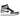 Air Jordan 1 Retro High Silver Toe sneakers i en vinklet visning med skinnende sølvfarvede paneler, sort swoosh og hvid mellemsål i gummi