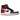 Air Jordan 1 Retro High Satin Black Toe sneakers i sideprofil med sort satin-tåboks, rødt hælpanel og hvidt læder på midten
