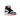 Air Jordan 1 Retro High Satin Black Toe sneakers i sideprofil med rød satin hæl, sort læder og hvid mellemsål med rød ydersål