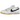 Nike SB Dunk Low Pro White Gum sneakers set fra siden med hvid læderoverdel, matchende hvide snørebånd og en klassisk brun gummisål