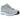 Nike P-6000 Metallic Silver University Blue sneakers i sideprofil med sølvfarvet mesh-overdel, blå detaljer og en hvid sål