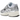 Nike P-6000 White Metallic Silver Flat Silver Black sneakers i vinklet profil med hvid mesh, sølvfarvede detaljer og sort Nike Swoosh.