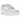Nike Air Force 1 Low Shadow White Glacier Blue Ghost sneakers i profilvisning med lagdelt hvid læderoverdel, lyseblå detaljer og platformssål.