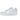 Nike Air Force 1 Low Shadow White Glacier Blue Ghost sneakers i sideprofil med hvide læderlag, blålige detaljer og tyk plateau-ydersål i gummi