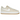 Nike Air Force 1 Low Premium Light Cream Gum sneakers i en vinklet visning med cremebeige overdel i læder og en kontrastfuld mørk gummisål.