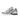 Nike Air Zoom Spiridon Cage 2 Metallic Silver sneakers set fra siden med skinnende sølvfarvet overdel, åben mesh og synlig hæl-enhed