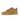Nike Air Force 1 Low Flax Wheat sneakers i en flot vinklet visning med monokrom hvedebrun nubuck-overdel og matchende gummisål
