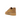 Nike Air Force 1 Low Flax Wheat sneakers i sidoprofil, fremstillet i ensfarvet lysebrunt ruskind med matchende snørebånd og gummisål