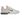 Nike Air Kukini Spiridon Cage 2 Stussy White sneakers i vinklet visning med hvid overdel i mesh, beige detaljer og den karakteristiske stødabsorberende hælenhed.