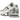 Nike Air Max Plus 3 Leather White Black sneakers set fra siden med hvidt læder, sort detaljering og synlige Air-enheder i sålen.